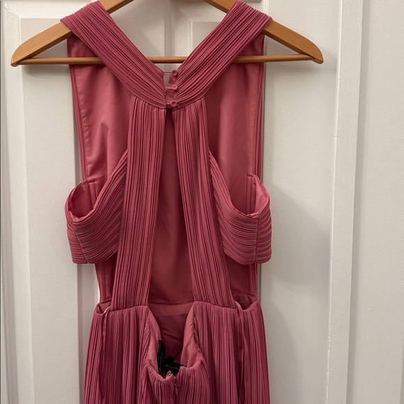BCBGMAXAZRIA Raven Open Back Pleated Gown - Picture 3 of 6